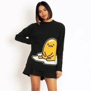 Lazy Gudetama Oversized Knit Sweater